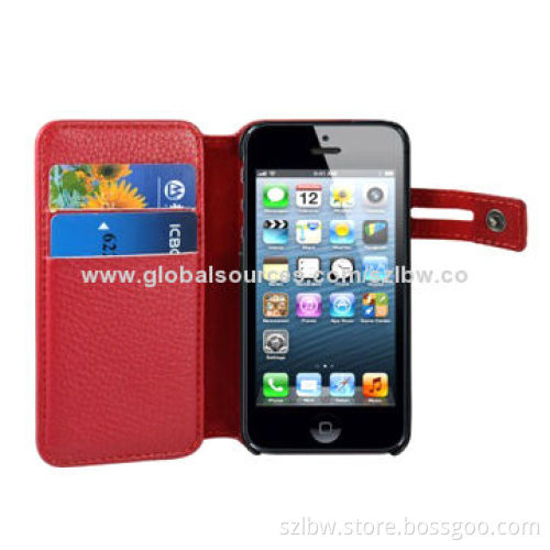 5.5-inch Flip Wallet Leather Case Cover for iPhone 6 Plus with Credit Card Holder